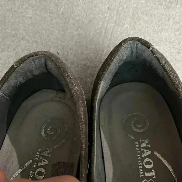 [39/US7.5-8]NAOT  Harore Gray Shimmer Leather Lace Up Comfort Shoes Sneaker Golf - Picture 7 of 8